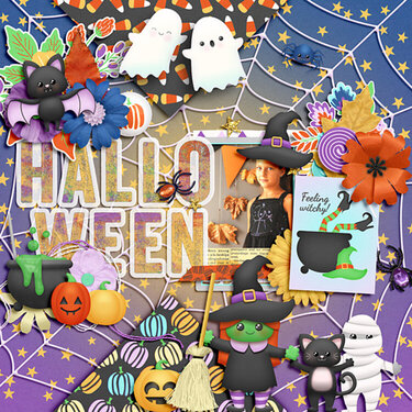 Spooky Halloween - Digital Scrapbooking Kit by Kristin Aagard Designs