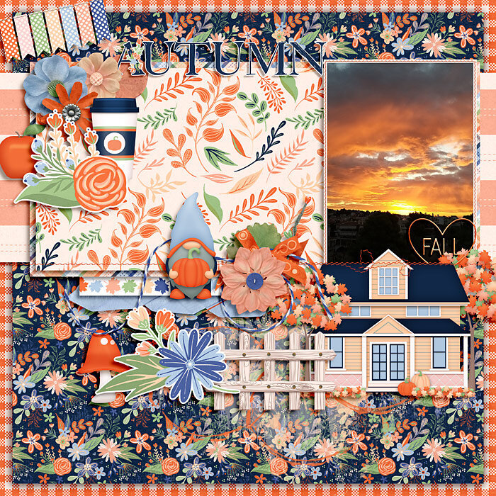  Autumn Daze - Digital Scrapbooking Kit by Kristin Aagard Designs