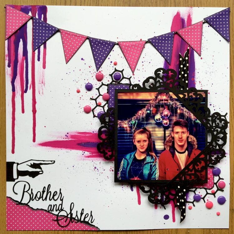 pink and purple layout