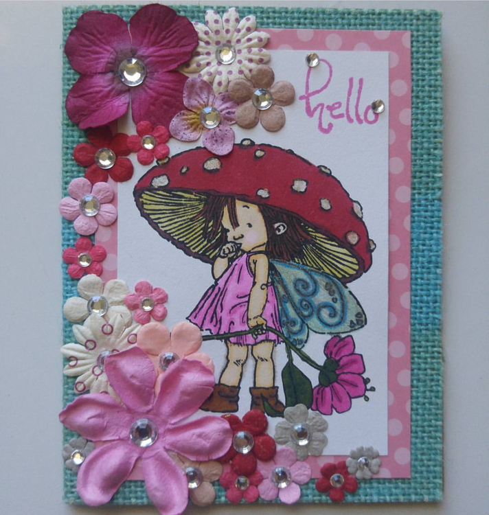 Penny Black Fairy and Prima Flowers