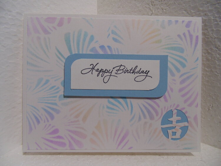 Card made with my new stencil called Lush Petals