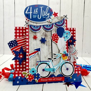 4th of July easel card