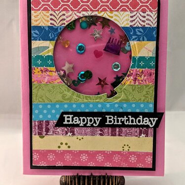Shaker Birthday Card using scraps