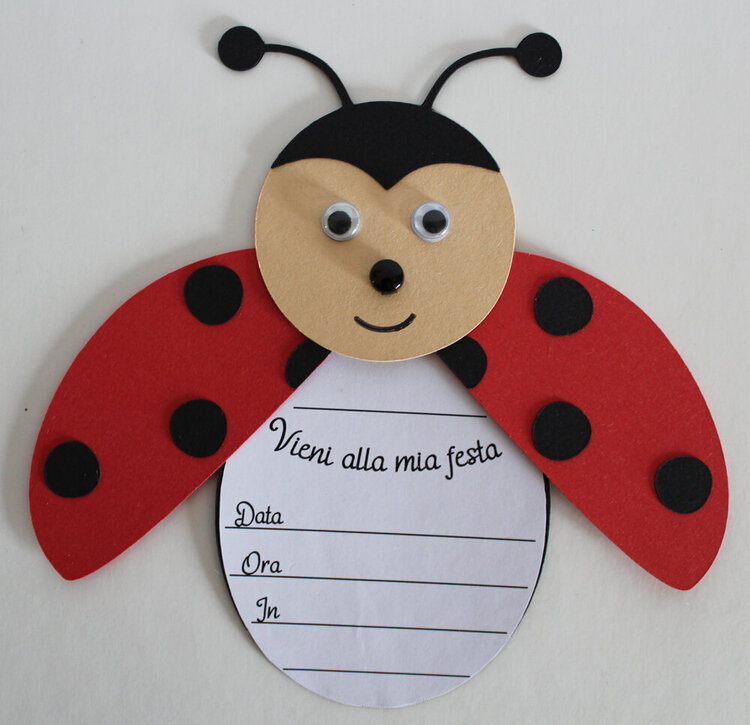 Ladybug Invitation