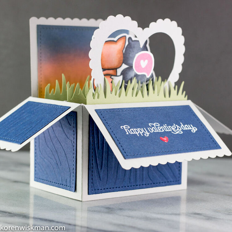 A Lawn Fawn Scalloped Box Card Valentine