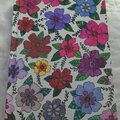 Adult Coloring elastic floral notebook