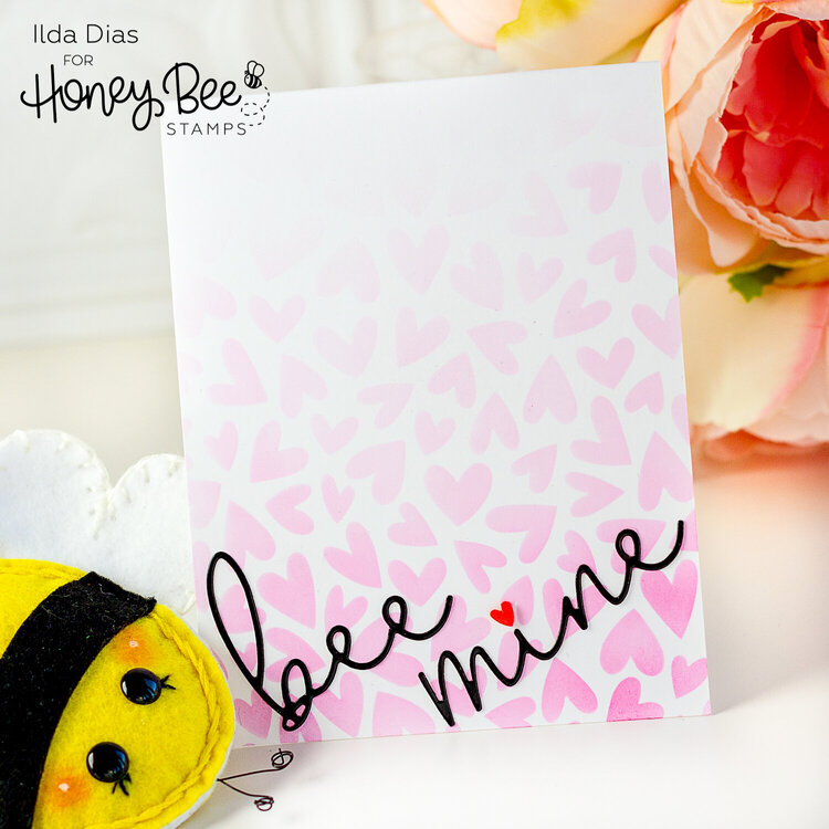 Bee Mine Valentine Card - with Felt Fridge Magnet