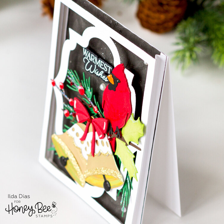 Christmas Cardinal Scene Pop-Up Frame Card