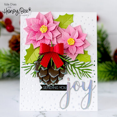 Winter Christmas Joy Bouquet Card