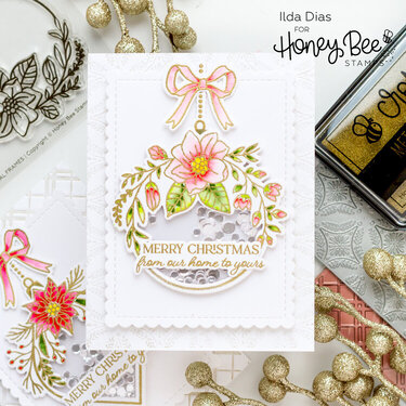 Elegant Floral Ornament Shaker Cards
