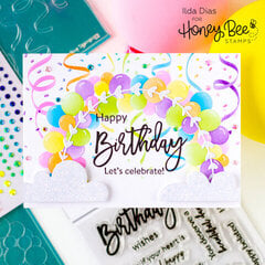 Stencilled Birthday Balloon Arch Card