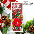 Happy Holidays Floral Slimline Card 