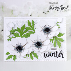 HelloWinter Anemone Card