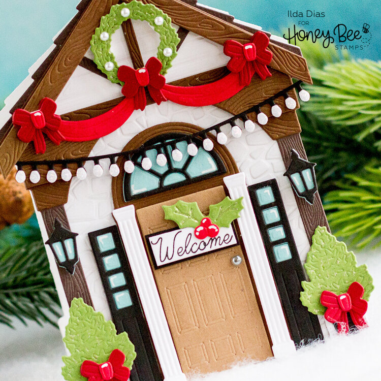 Front Porch Holiday Shaped Card