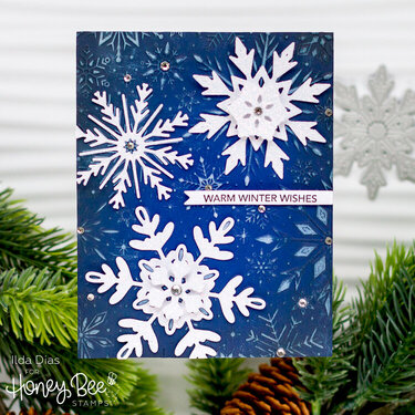 Warm Wishes Snowflake Holiday Card 