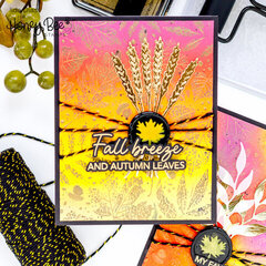 Ink Blended Embossed Autumn Cards