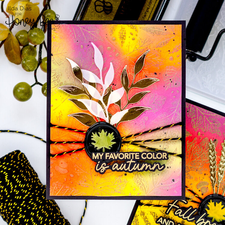 Ink Blended Embossed Autumn Cards