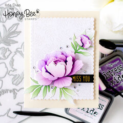 Lovely Layers Peony Miss You Card 
