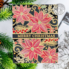 Merry Poinsettia Christmas Card