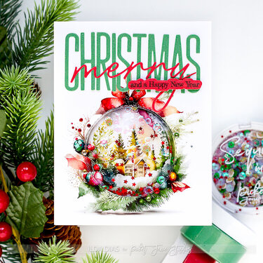 Merry &amp; Bright Holiday Shaker Card