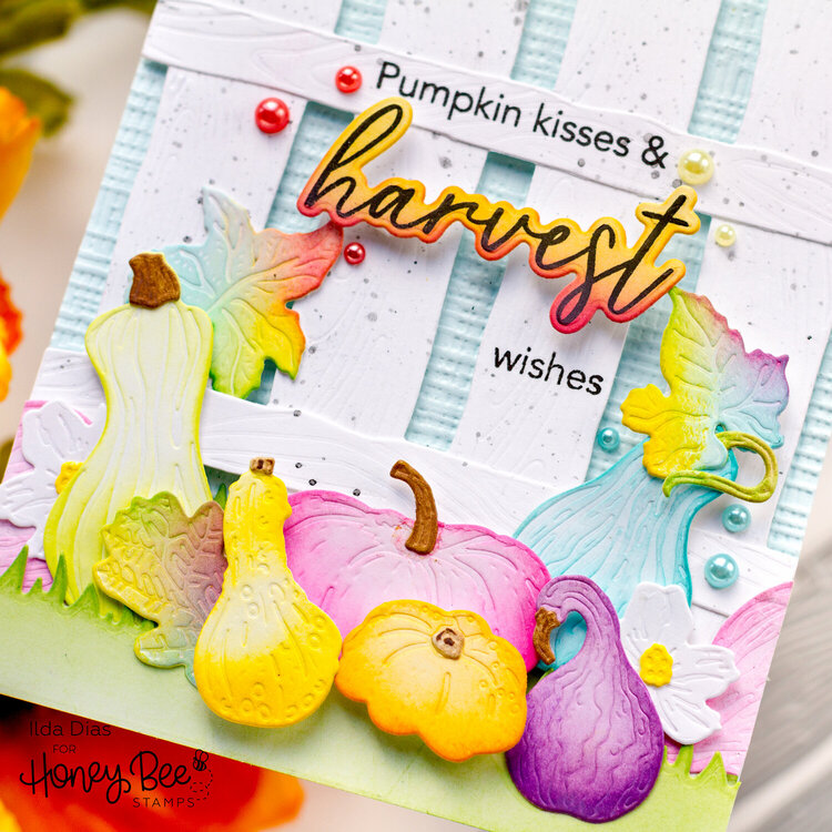 Rainbow Inspired Pumpkin Harvest Card