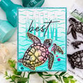 Best Mom - Sea Turtle Ocean Theme Card 