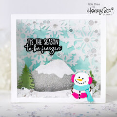 Snowman Winter Shaker Shadow Box Card