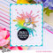 Unicorn Rainbow Splatter Wobble Card