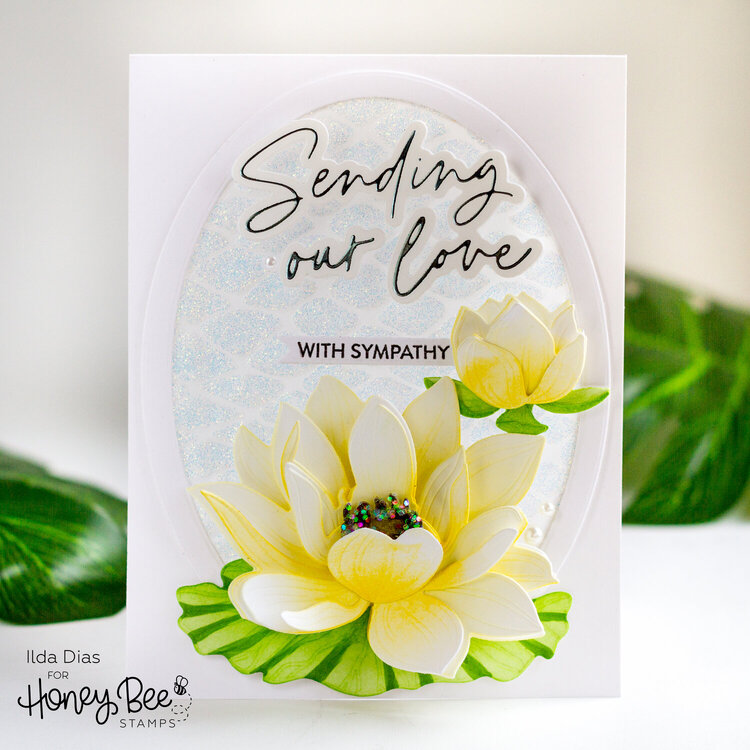 Water Lily Sympathy Card