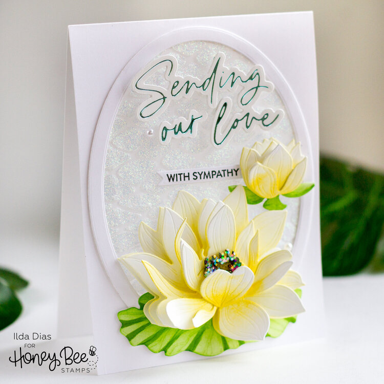 Water Lily Sympathy Card