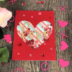 Heart window shaker card