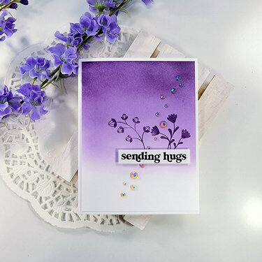 Simple Purple Ink Blended Kindness Card