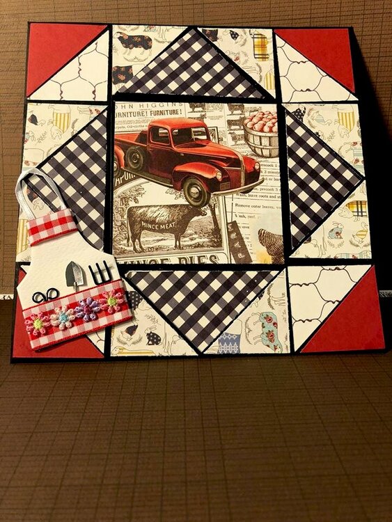 Quilted Calendar Using Authentique Homestead