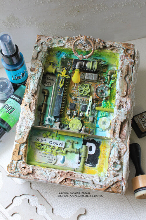 Mixed Media Canvas Journal Cover &quot;Object Trouve&quot;