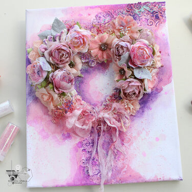 Mixed Media Heart Wreath