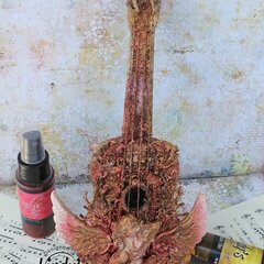 Mixed Media Victorian Guitar for Lindy's Gang