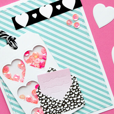 Love Letter Shaker Tag Card