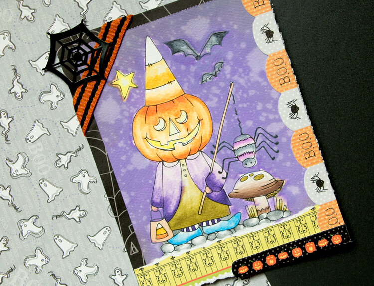 Halloween Pumpkin Head Card