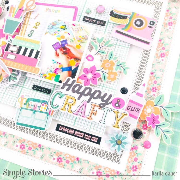 Happy Crafty Layout