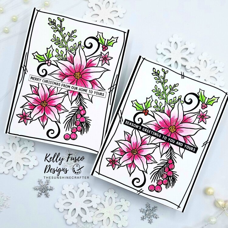Merry Poinsettia Cards