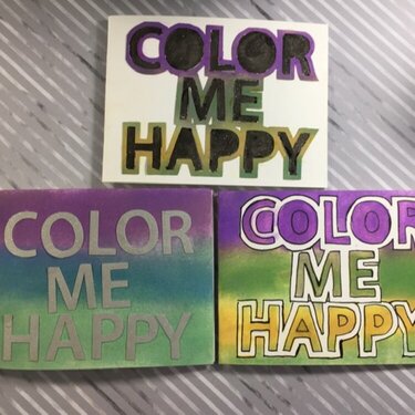 Color me Happy 1 cut file 3 cards
