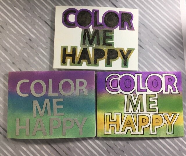 Color me Happy 1 cut file 3 cards
