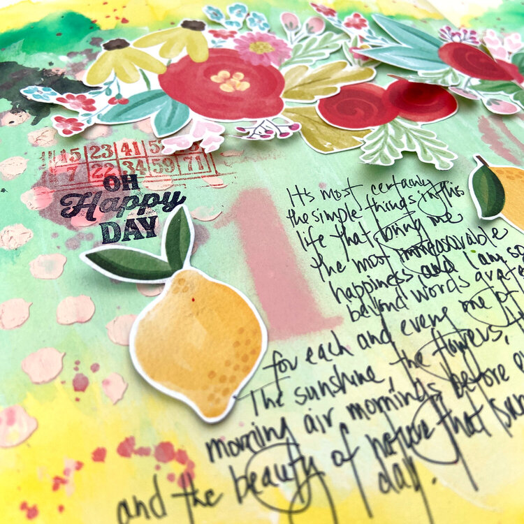 Happy Art Journal Page