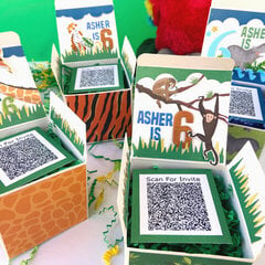 Zoo Birthday Box Invitations