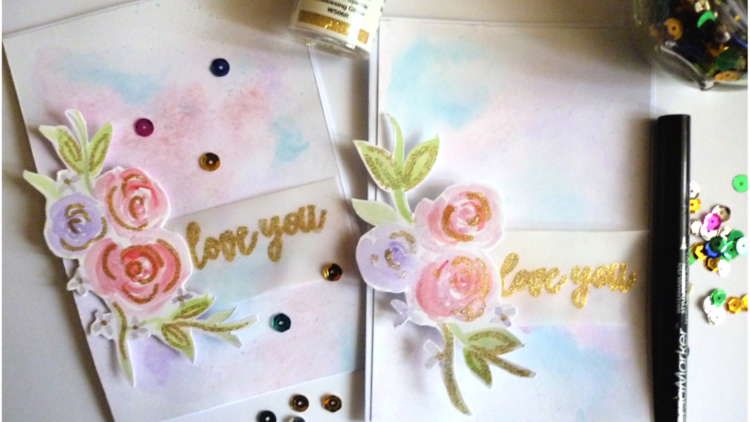 Soft Roses Watercolor Valentine&#039;s Day Card