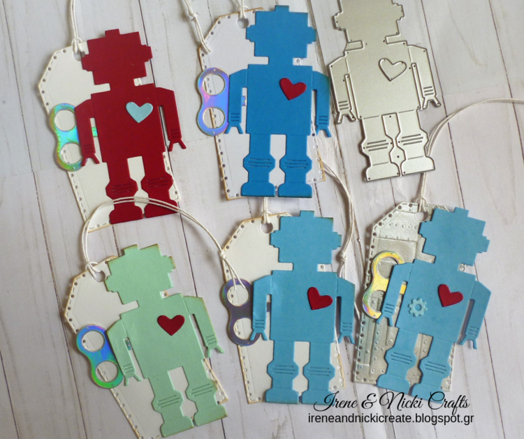 Sizzix| Robot 50s Canvas and Tags| Children&#039;s Room Decor