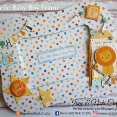 Hello Baby Boy Frame and Notecard