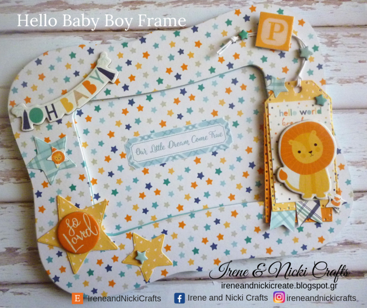 Hello Baby Boy Frame and Notecard