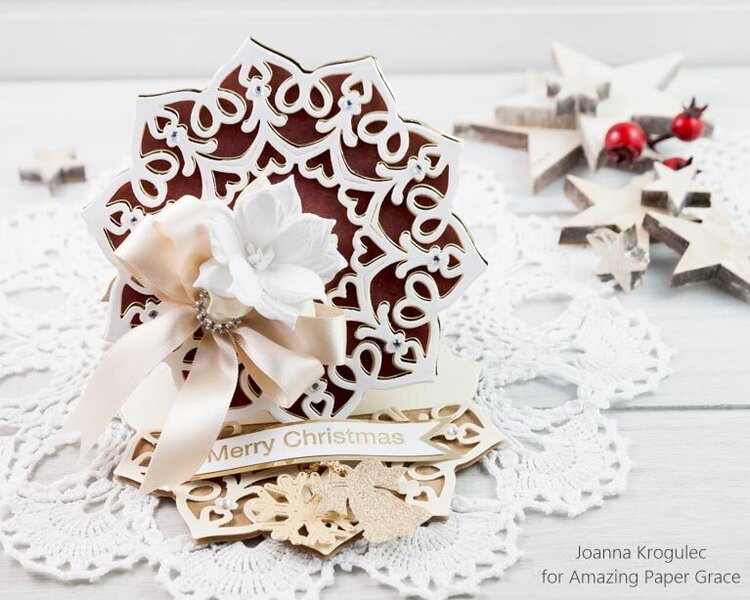 Snowflake Doily easel card