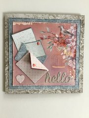 Card with mini letters